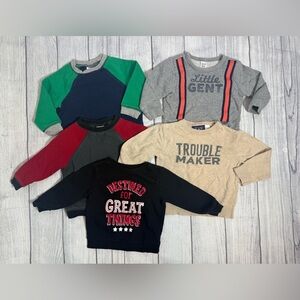 Boys Clothing Bundle 18 Months - 5-Piece Long Sleeve Sweatshirt Set